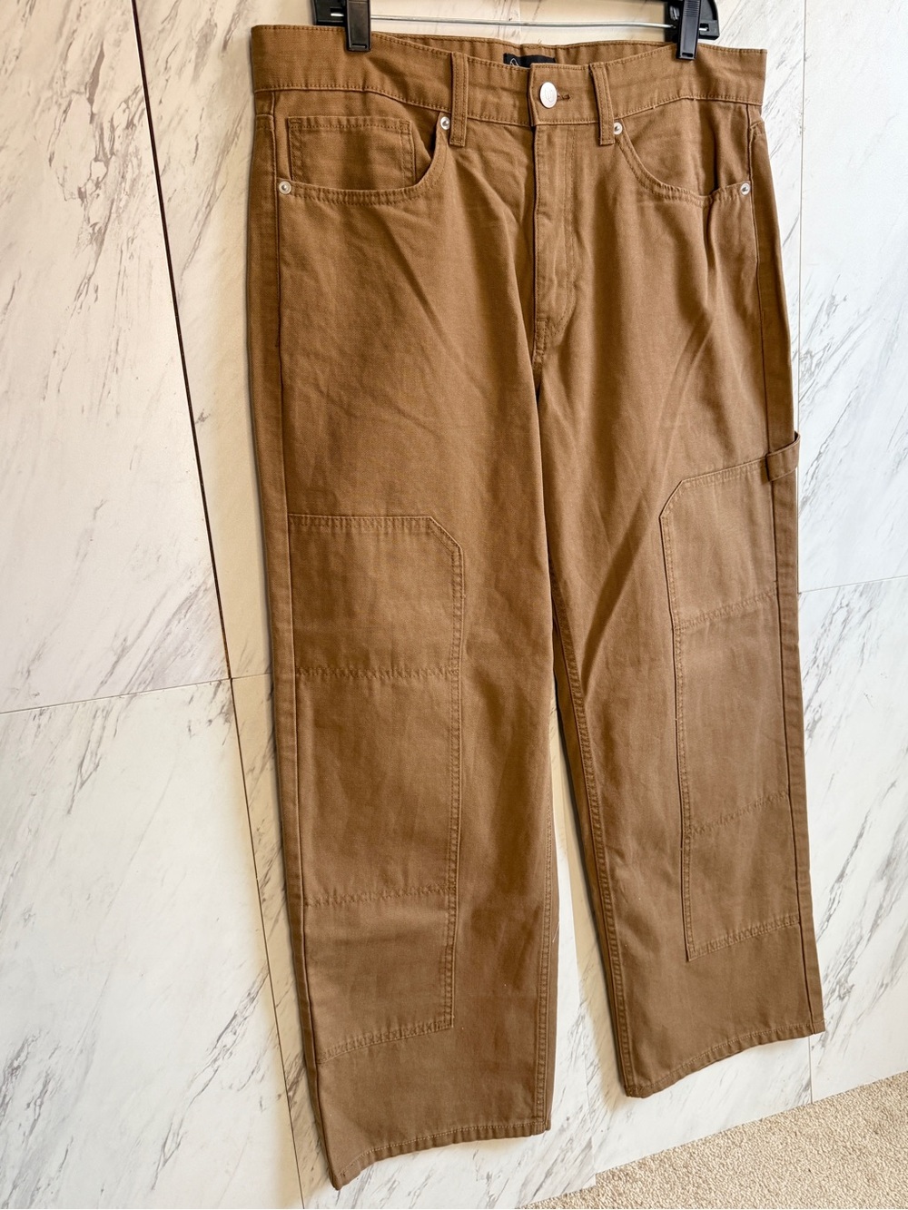 3/$50 Original Use Carpenter Painter Cargo Utility Brown Tan Pants Size 34x30 - Picture 2 of 5